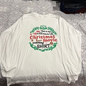 “this is my Hallmark Christmas movie watching shirt”